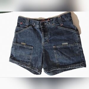 Roxy Vintage Cargo Dark Blue Jean Shorts